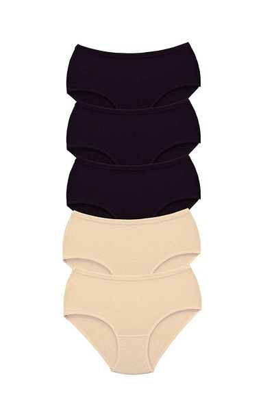 Easy Tedarik 5 Pieces Tutku Women's High Waist Bato Thick Rubber Panties S3
