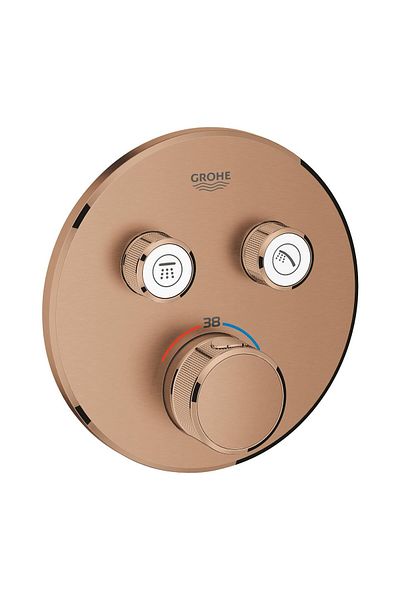 Grohe Smartcontrol Built-In Thermostatic 2 Outlet Bathroom Faucet Brushed Warm Sunset - 29119Dl0