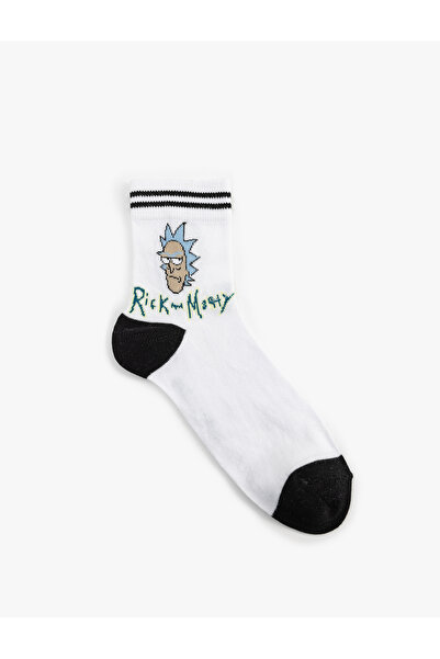 Koton Soket Pamuk Karışımlı Lisanslı Rick And Morty Çorap