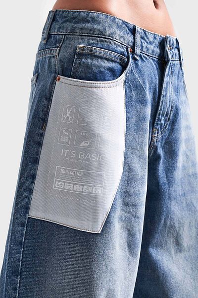 its basic Blugi de damă Culoare 4S584 Denim cu buzunare