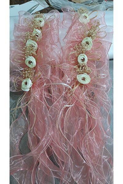sevgi süsleme 5 Adet Pembe Organze Bohça, Valiz & Konvoy Süsü – Düğün, Kına, ...