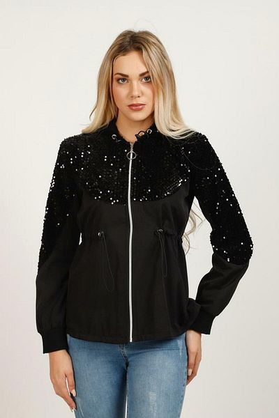 Elbee Fashion Woman Pulpayet Waist and Hooded Sweatshirt