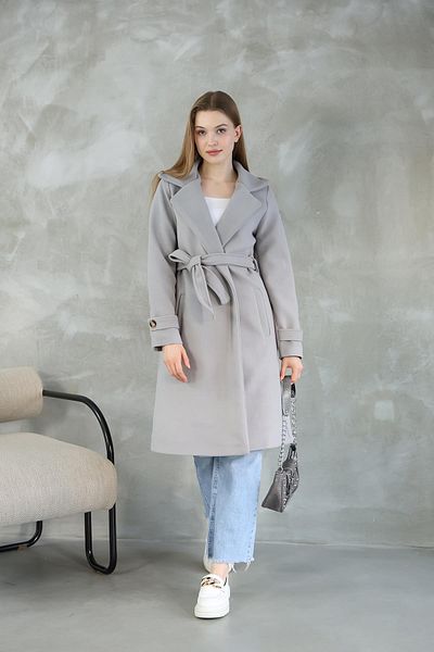 QUBERZ Gray Stamp - Lined, Sleeves and Belted