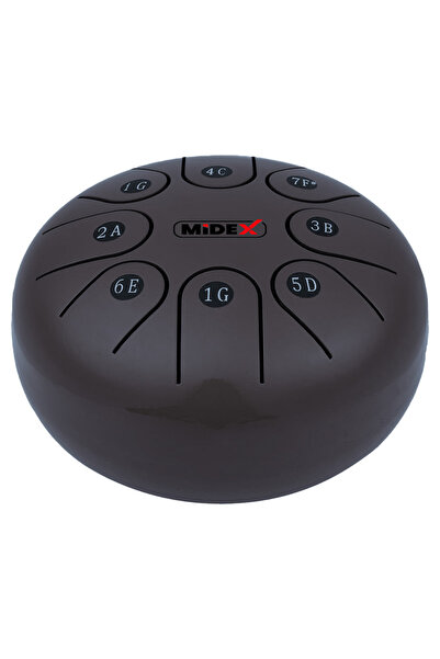 Midex TD-68BK Çelik Dil Davul Handpan 6 İnç 8 Ton Steel Tongue Drum Full Set