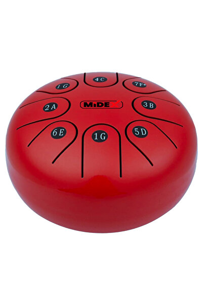 Midex TD-68RD Çelik Dil Davul Handpan 6 İnç 8 Ton Steel Tongue Drum Full Set