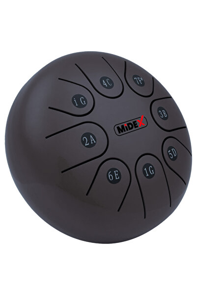 Midex TD-68BK Çelik Dil Davul Handpan 6 İnç 8 Ton Steel Tongue Drum Full Set