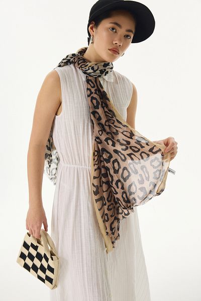 SOFT AKSESUAR Leopard Patterned Elegans Shawl