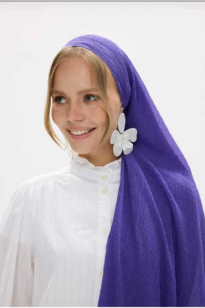 SOFT AKSESUAR New Season Women's Muslin Shawl - Solid Color, Soft Touch