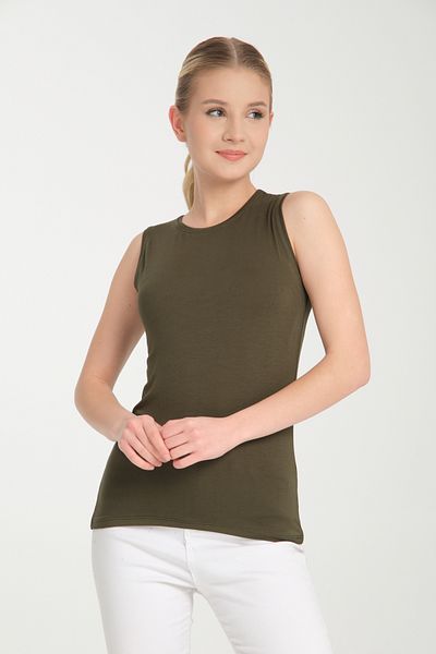 YCG GİYİM Αμάνικο μπαλάκι Crew Neck
