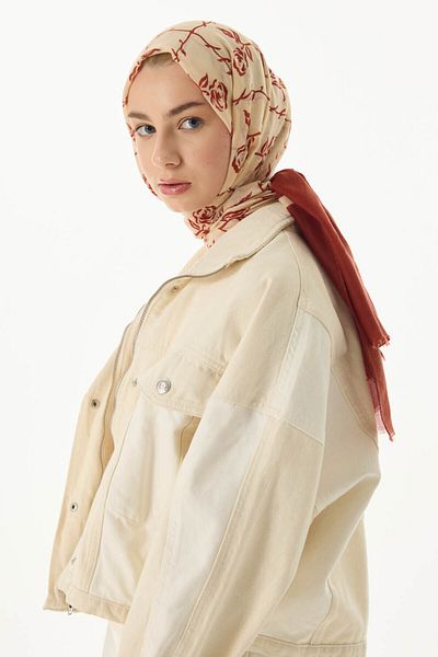 SOFT AKSESUAR Color Block Patterned Shawl