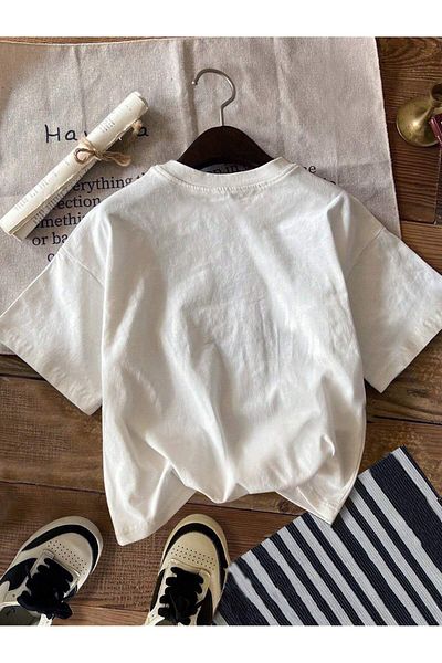 Alviora Tricou oversize cu imprimeu cu fundă strălucitoare de Crăciun de Crăciun
