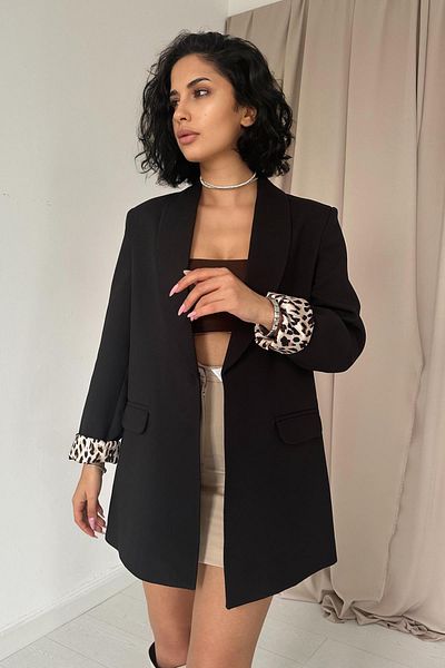 Elbee Fashion Woman Jachetă cu model branț