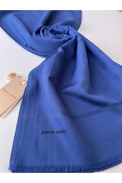 Pierre Cardin Βαμβακερό Σάλι - Saks Blue