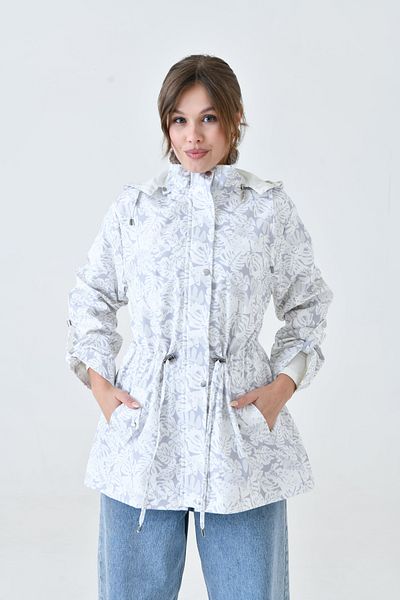 Butik Waterproof Digital Printed Large Size Seasonal Coat,Trench Coat