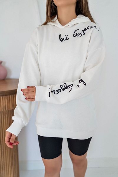 Elbee Fashion Woman Hanorac cu glugă și imprimat