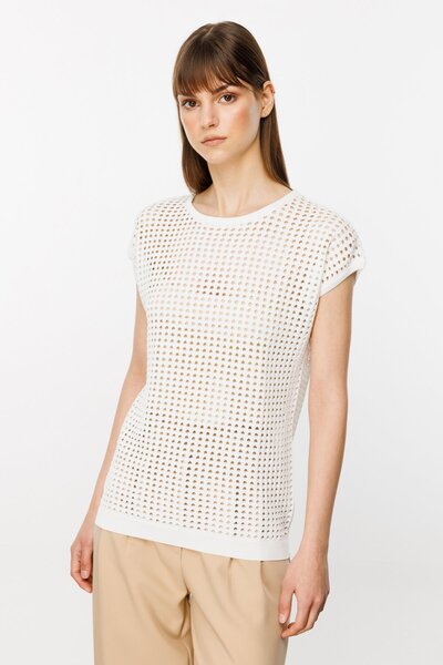 Ekol Ten Mesh Knit Short Sleeve Knitwear
