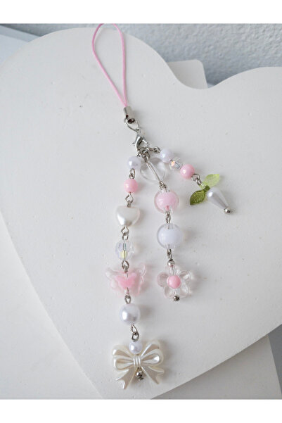 Leydia accessory Fiyonk Detaylı Telefon Charm Telefon Askısı