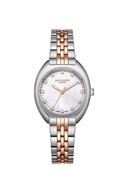 Lee Cooper Lee Cooper Women's 2035 Movement Watch, Analog Display and Metal Strap - LC07989.420, White