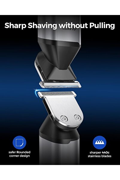 GLAKER 6 In 1 Hair Trimmer Complete Grooming Kit Black CC5136