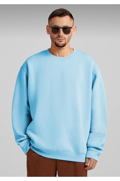 Behalf Βαμβακερό Unisex Oversize Basic Crew Neck Φούτερ