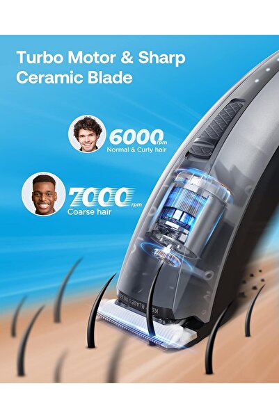 GLAKER Cordless Hair Clipper And Trimmeres With Precision Dial For Men Black HC2022