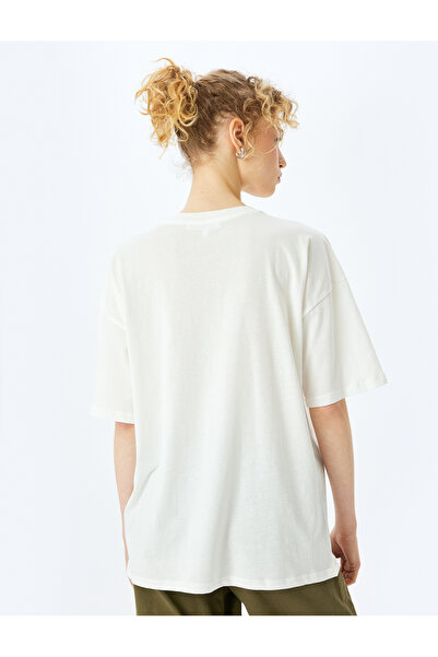 Koton Printed Crew Neck Short Sleeve Oversize T-Shirt