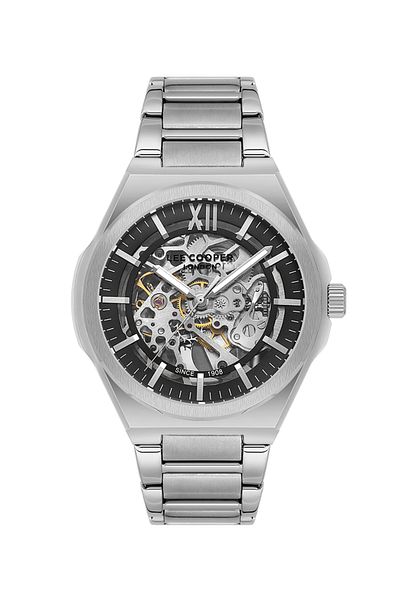 Lee Cooper Lee Cooper Men's Watch, Automatic  Display and Metal Strap - LC08051.350, Silver