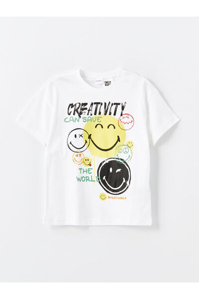 LC Waikiki Quality Parts from Celebi Store |   Crew Neck Smileyworld Printed Boys' Shorts Pajamas…