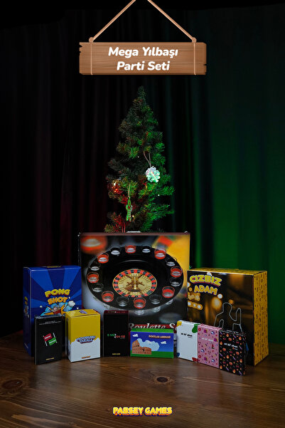 at bi' shot Mega Yılbaşı Parti Seti - | Shot Oyunu | Parti Oyunu | Yılbaşı Oyunu | Yılbaşı Seti | Kutu Oyunu
