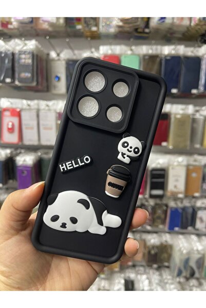 TECNOTREND Redmi Note 13 Pro 5G / Xiaomi Poco X6 5G Uyumlu 3D Sevimli Kabartm...