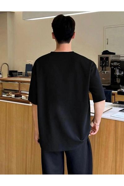 DEEPSENCE Μαύρο Oversize Unisex T-shirt - RESILIENT