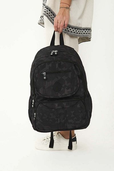 Lifonbag Unisex Waterproof Crinkle Fabric Multi-Compartment Laptop School and Travel Backpack