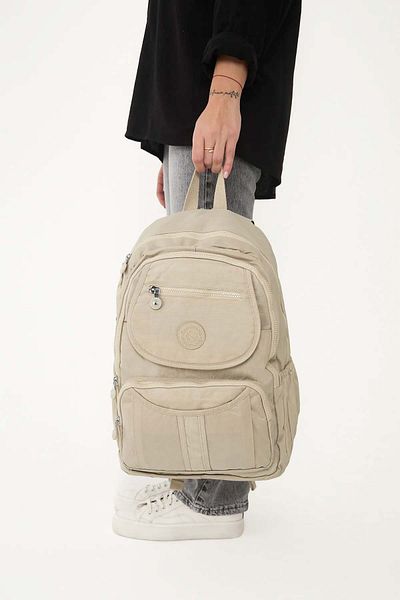 Lifonbag Unisex Αδιάβροχο Crinkle Υφασμάτινο Σχολικό και Ταξιδιωτικό Σακίδιο Πολλαπλών Διαμερισμάτων Laptop