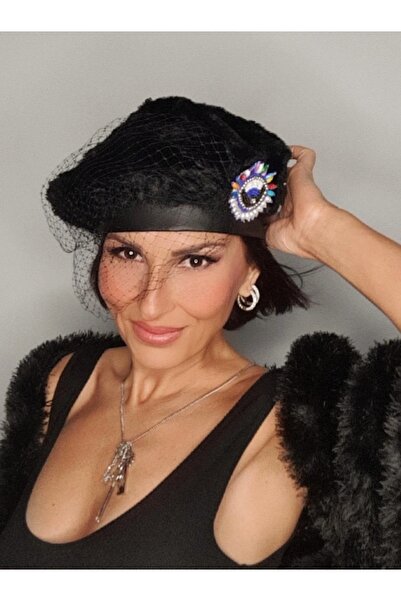 Senbeno Design Opsıyonel Kullanımlı Evıl Eye Göz Broş Ve Vualet Detaylı Siyah...