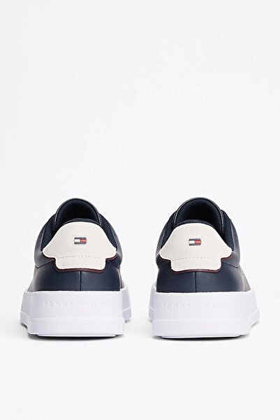 Tommy Hilfiger TH COURT LTH DETAIL ESS Pánské tmavě modré tenisky FM0FM05367DW5