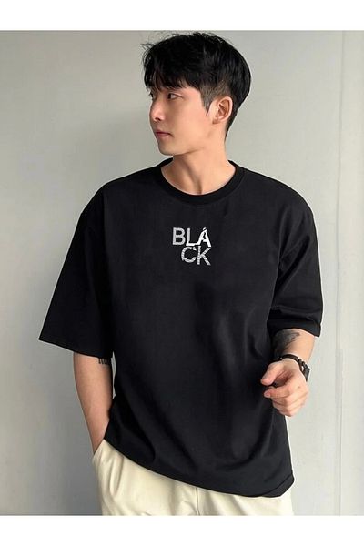 DEEPSENCE Unisex Oversize Μαύρο T-shirt - ΜΑΥΡΟ