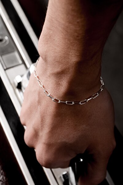 Ricco Jewellery 925 Ayar Gümüş Old Money Ataç Bileklik
