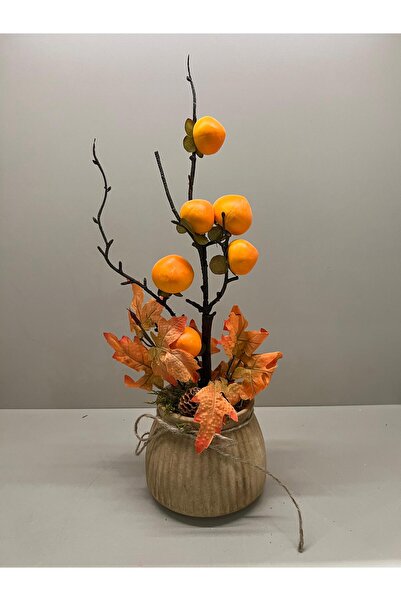 TASARIMHMODA Yapay Mandalinalı Seramik Vazo