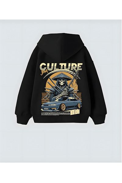 Aesthia Unisex Culture Jdm Oversize Hooded Hoodie Sweatshirt