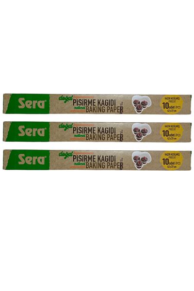SERA 3 Natural Unwhitened Organic Baking Paper - 10 Lu X 3
