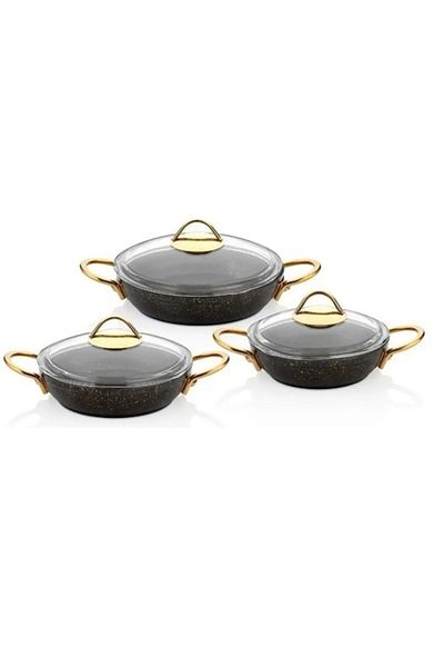 Özkent Ozkent 3-Piece Granite Sahan Cooktop Set