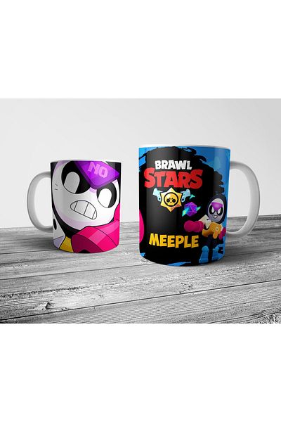 Pixxa Brawl Stars Meeple - Mug Glass Model 1