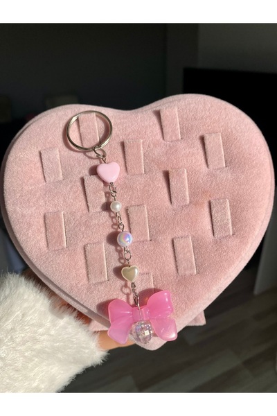 Pinky Lady Coquette Keychain Bow Bag Ornament