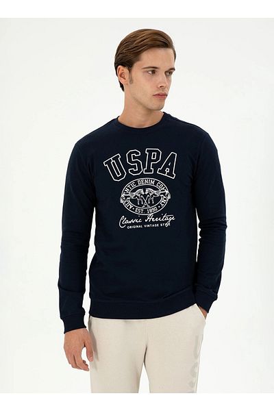U.S. Polo Assn. БАЗА. Поло Асоциация Мъжки суитшърт в тъмносин цвят - стандартна кройка G081GL082.000.1943715 DMLS