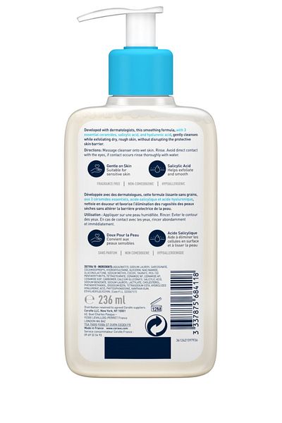 CeraVe - SA Smoothing Cleanser - Dry Rough Skin - 236 Ml