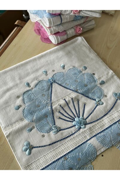 Dantelux Prosop de mână model Moon realizat manual Prosop din dantelă zestre