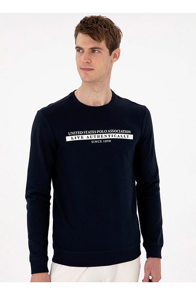U.S. Polo Assn. ΒΑΣΗ. Polo Assn. Ανδρικό φούτερ Navy Blue - Regular Fit G081GL082.000. 1943716   DMLS