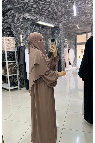 Fashion journey حج عمرة الحجاب - طقم 3 قطع من حرير الأزاليا المصري