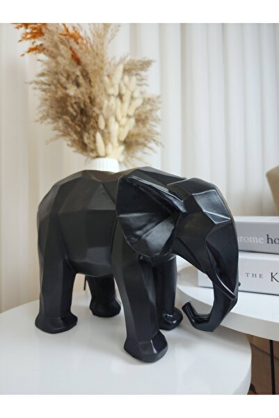 Artceal Dekoratif Siyah Kübik Fil