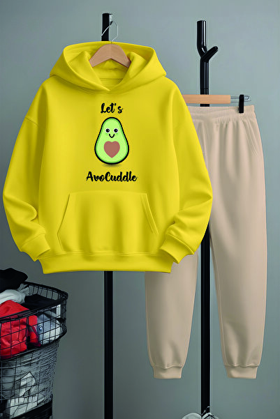 MYADA Premium avokado Štampano donji i gornji deo trenerke set 22881